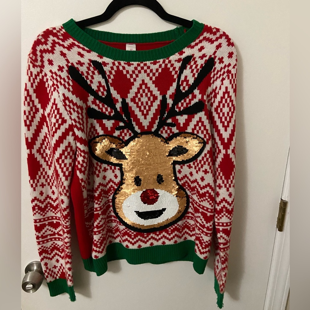 No Boundaries Reindeer “Ugly” Christmas Sweater